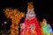 Spain, Ciudad Real, Christmas Light Sculptures of