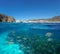 Spain coastal village fish and seagrass underwater