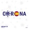 Spain Coronavirus Typography. COVID-19 country banner