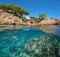 Spain Costa Brava house on coast fish underwater