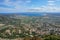 Spain Costa Brava landscape bay and city of Roses