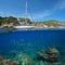 Spain Costa Brava sailboat and fish underwater