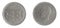 Spain  five ptas coin on white isolated background