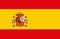 Spain flag on colors background.