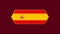 spain flag presentation animation set. Flags of the country participating in the Football 2022 World championship set