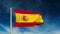 Spain flag slider style. Waving in the wind with