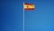 Spain flag in slow motion seamlessly looped with alpha