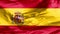 Spain flag waving in slow motion