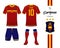 Spain football national team uniform.