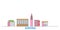 Spain, Girona line cityscape, flat vector. Travel city landmark, oultine illustration, line world icons