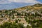 Spain, Granada on a bright summer day with blue sky, viewed from the Alhambra palace.