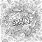 Spain hand drawn cartoon doodle illustration. Funny Spanish design