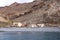 Spain La Gomera island playa la cantera abandoned fish factory from the sea