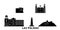 Spain, Las Palmas flat travel skyline set. Spain, Las Palmas black city vector illustration, symbol, travel sights