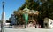 Spain, Madrid, Calle de Bailen, playground with a carousel