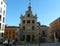 Spain, Madrid, Calle del Sacramento, Cathedral Church of the Armed Forces, facade and main entrance of the church