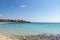 Spain Majorca coast seafront, beach Platja de Palmanova, Mediterranean Sea, Balearic Islands.