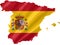 Spain Map with Flag