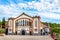 Spain, May 2021: Wine cellar modernist building in Falset, Priorat wine making region near Tarragona, Catalonia, Spain