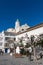 Spain Mediterranean village of Cadaques, with the church Santa Maria, Costa Brava, Alt Emporda, Catalonia, Cap de Creus