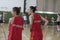 Spain National Basketball women team leaders gesturing at training