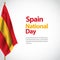 Spain National Day Vector Template Design Illustration