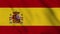 Spain national flag close up waving video animation