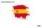 Spain National Flag Grunge Brush Stroke Vecctor Design Flag of Spain