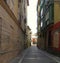 Spain, Pamplona, 1 Calle MaÃ±ueta, narrow street of the old town