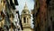 Spain, Pamplona, Calle Curia, Pamplona Cathedral bell tower