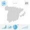 Spain People Icon Map. Stylized Vector Silhouette of Spain. Population Growth and Aging Infographics
