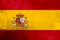 Spain polygonal flag. Mosaic modern background. Geometric design