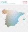 Spain polygonal map, mosaic style country.