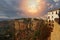 Spain, Ronda, view from a scenic Puente Nuevo Arch Puente Nuevo Bridge