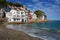 Spain Sa Tuna cove coastal houses Costa Brava
