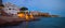 Spain, Salou coastline. Salou cityscape at dusk