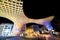 SPAIN - SEVILLA: Night view of Metropol Parasol in Plaza Encarnacion, Andalusia province.