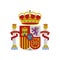 Spain shield crown isolated icon