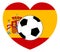 Spain Spanish Flag Soccer Football Heart