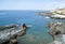 Spain - Tenerife island. A rocky coastline near Los Gigantes.