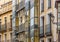 Spain, Toledo, facades of houses