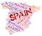 Spain top travel destinations word cloud