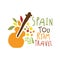 Spain tourism logo template hand drawn vector Illustration