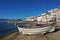 Spain traditional fishing boat on the beach