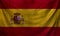 Spain Wave Flag Close Up