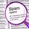 Spam definition means unsolicited email and unwanted junk - 3d illustration