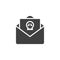 Spam e-mail message vector icon