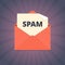 Spam mail illustration in flat style