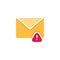 Spam mail message flat icon