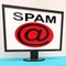 Spam Message Shows Unwanted Electronic Mail Inbox